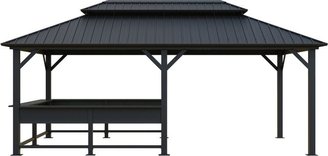 Sojag Pavillon Bondi 1220 Schwarz B/T/H: 598,7 x 363,8 x 307 cm - Bild 1