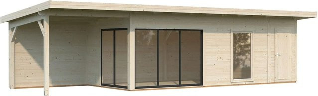 Palmako Holz-Gartenhaus Andrea mit Pultdach in Natur aus Fichte, B/T: 1060 x 300 cm - Bild 1