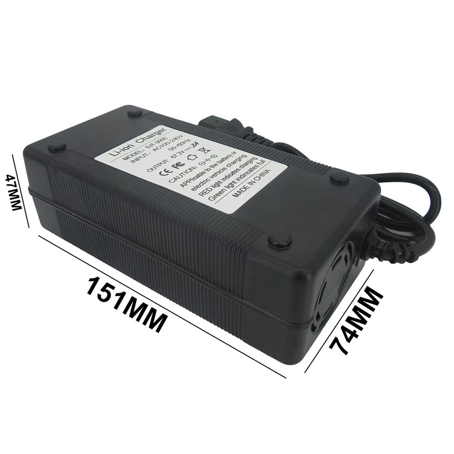 CYGEREEN Li-Ionen-Ladegerät 67,2V 3A für 60V 16S Lithium-Batterien, Schwarz, mit 3-Pin IEC Anschluss - Bild 2