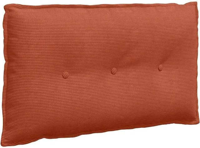 vidaXL Rückenkissen aus Cordstoff in Rot-Orange, B/H: 80 x 50 cm - Bild 1