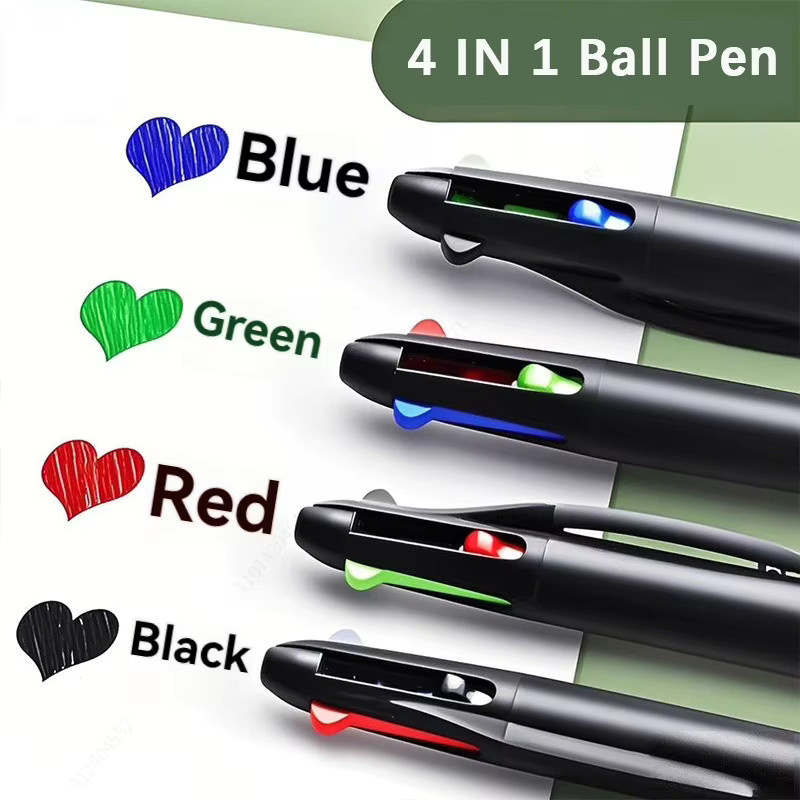 Haile 4-in-1 Kugelschreiber mit 0,7 mm Mine in Blau, Schwarz, Rot und Grün - Bild 3