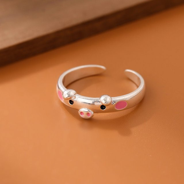 GaGa-Duck Ring 925 Silber, Schwein, Damen - Bild 1