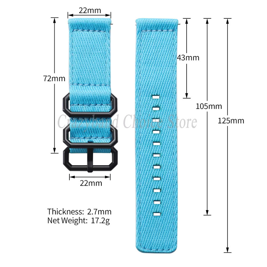 crazyband Uhrenarmband Nylon, Unisex - Bild 5
