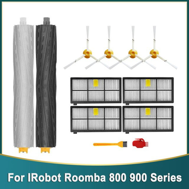 Ersatzteil-Set für iRobot Roomba 800 900 980 990 Serie mit HEPA-Filtern, Seitenbürsten und Rollenbürsten - Bild 1