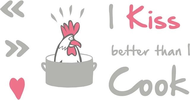 Komar Deko-Sticker Kiss Better Than in Multicolour, Breite: 50 cm, Höhe: 70 cm - Bild 1