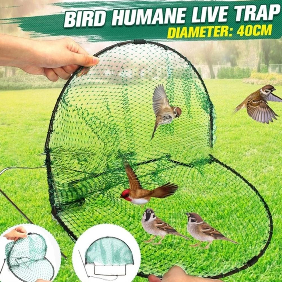 Humanes Fangvogelnetz zur Schädlingsbekämpfung für Spatzen, Tauben, Wachteln und Vögel - Bild 3