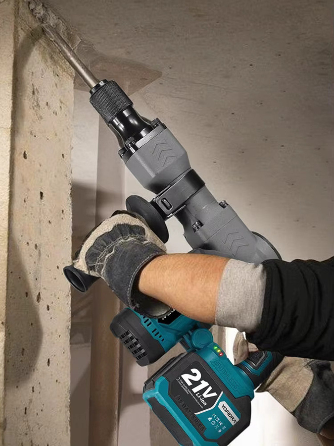 YOFIDRA Bürstenloser Elektrischer Abbruchhammer mit 6000W und 9000IPM für Makita 18-21V Akku - Bild 6