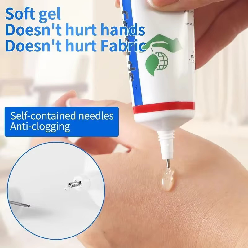 Wasserfester Mehrzweck-Kleber für Textilien und Kleidung zur permanenten Reparatur von Stoffen und Nähten, Weiß, 15 ml oder 60 ml - Bild 2