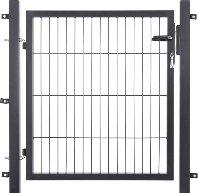 Gartentor Basic für Doppelstabmattenzaun Anthrazit, Breite: 120 cm, Höhe: 80 cm - Bild 1