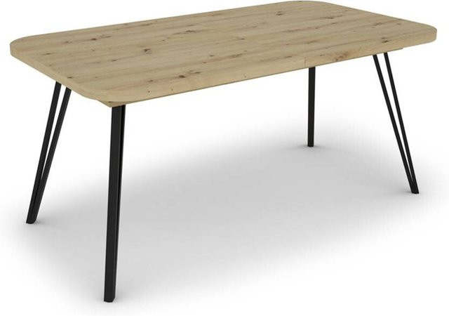Esstisch LIFE von byLIVING in Eiche Artisan Nachbildung, modern und ausziehbar, B/H/T: 160 x 76 x 90 cm - Bild 1
