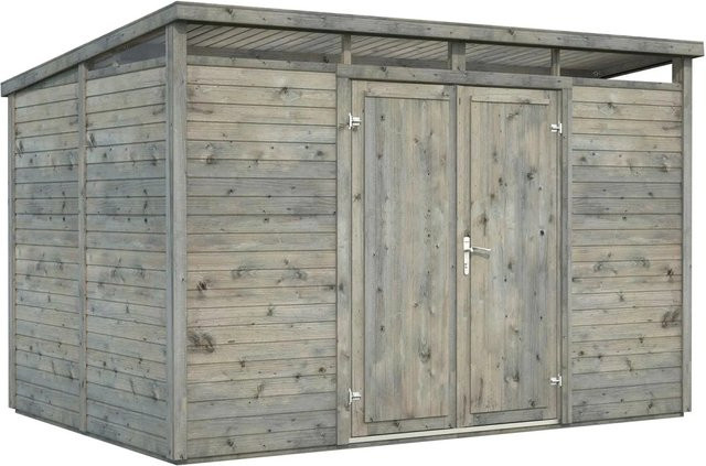 Palmako Holz-Gartenhaus Elias mit Pultdach in Grau, B/T/H: 330 x 228 x 220 cm - Bild 1
