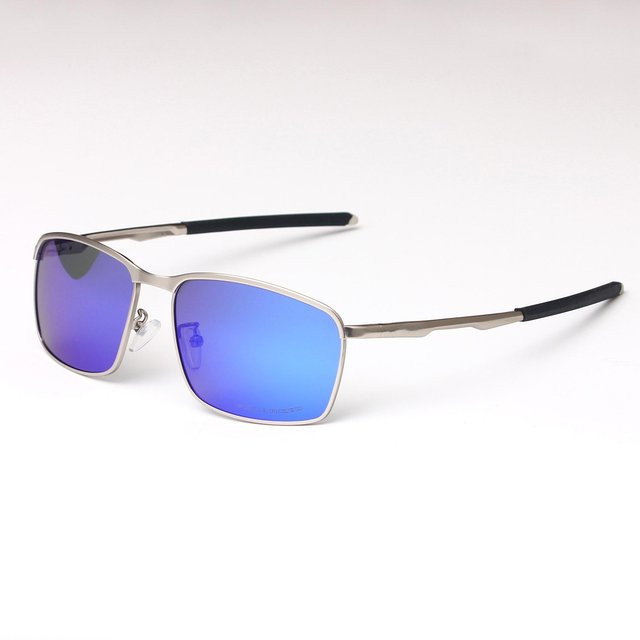 Binchi Outdoor Equipment Sonnenbrille, Metall, polarisiert, blau, Unisex - Bild 1