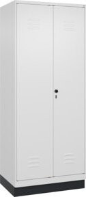 C+P Spind Classic PLUS Schwarz-Weiß mit Sockel, 2 Abteile, H x B x T: 195 x 80 x 50 cm, Sicherheits-Drehriegel - Bild 1