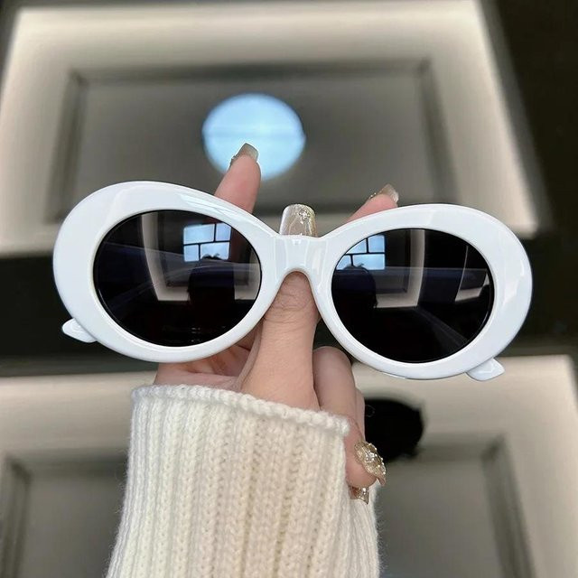 Retro Runde Sonnenbrille, Kunststoff, Vollrand, Unisex, black - Bild 1