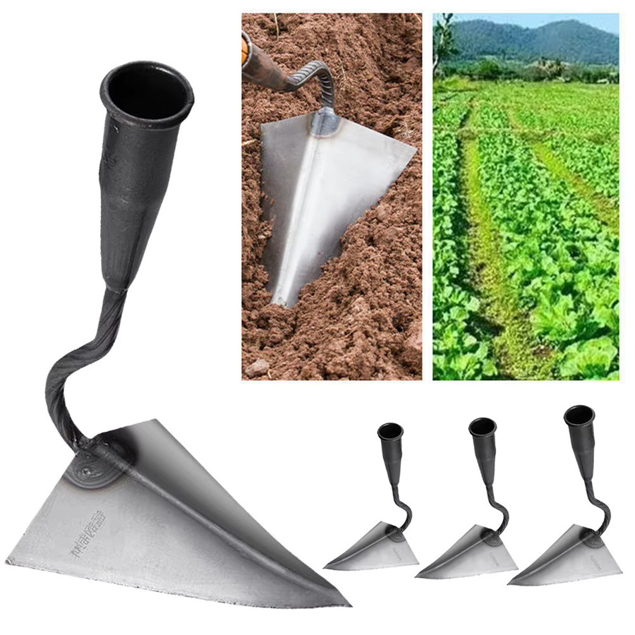 ATUOTIN Dreieckige Hacke für die Landwirtschaft zur Bodenbearbeitung und zum Umgraben als Handpflug und Gartenwerkzeug - Bild 3