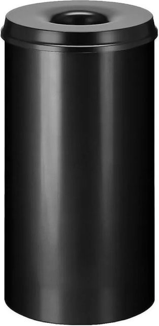 PROREGAL Selbstlöschender Papierkorb und Abfallsammler aus Metall, Schwarz, Höhe: 63 cm, Durchmesser: 33,5 cm, 50 Liter - Bild 1