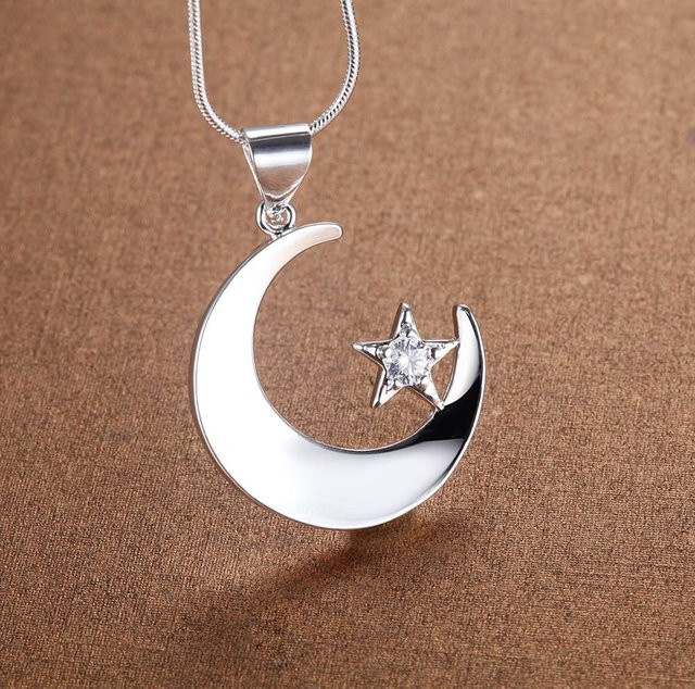 YDSMOSO Halskette, 925 Silber, Mond-Anhänger, Zirkonia, Damen - Bild 1