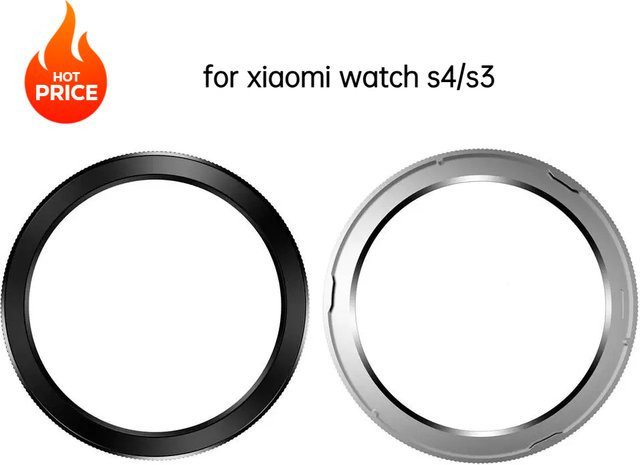 CAOWTAN Minimalistische PC-Lünette für Xiaomi Watch S4/S3, Kratzfester Kunststoff-Schutzring für das Uhrengehäuse - Bild 1