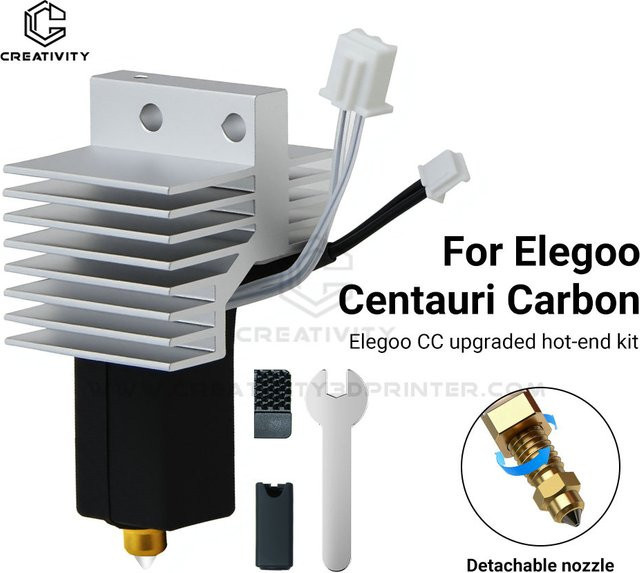 Elegoo CC Hotend für Centauri Carbon Extruder Druckkopf mit Düsen in 0,2 mm, 0,4 mm, 0,6 mm und 0,8 mm als 3D-Drucker-Ersatzteil - Bild 1