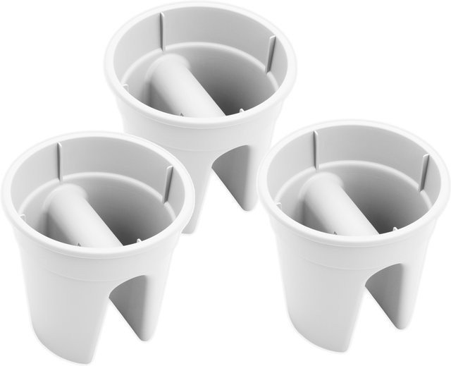 KHW Flowerclip Balkonkasten 3er Set in Weiß - Bild 1