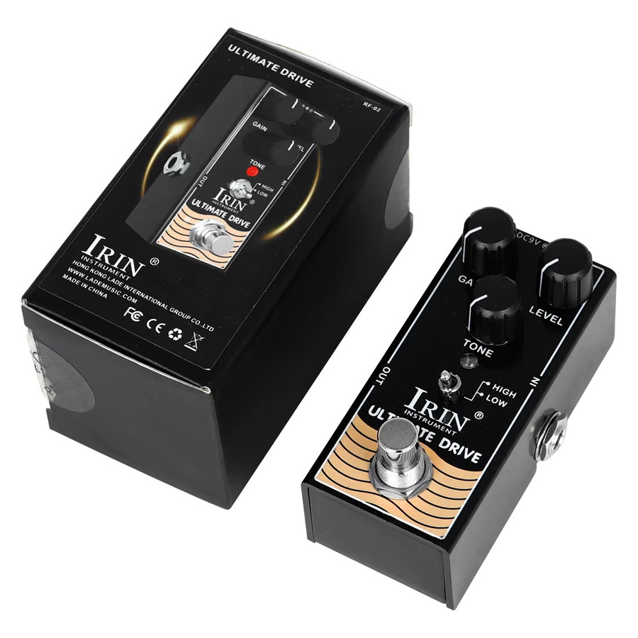 IRIN Ultimate Drive Overdrive Effektpedal in Schwarz mit True Bypass für E-Gitarren und Tube Verstärker - Bild 2