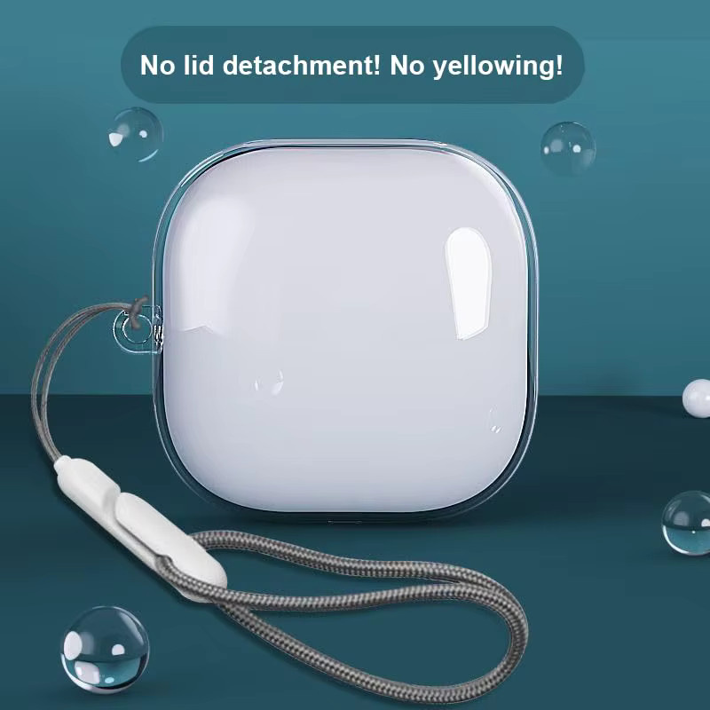 Samsung Schutzhülle für Galaxy Buds 4 und Buds 4 Pro in Transparent mit Reinigungsset und Schlüsselband - Bild 2