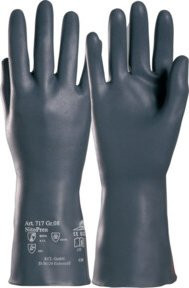 Honeywell Nitopren 717 Chemiehandschuhe Dunkelgrau Größe 10 nach EN 388 und EN 374 PSA III - Bild 1