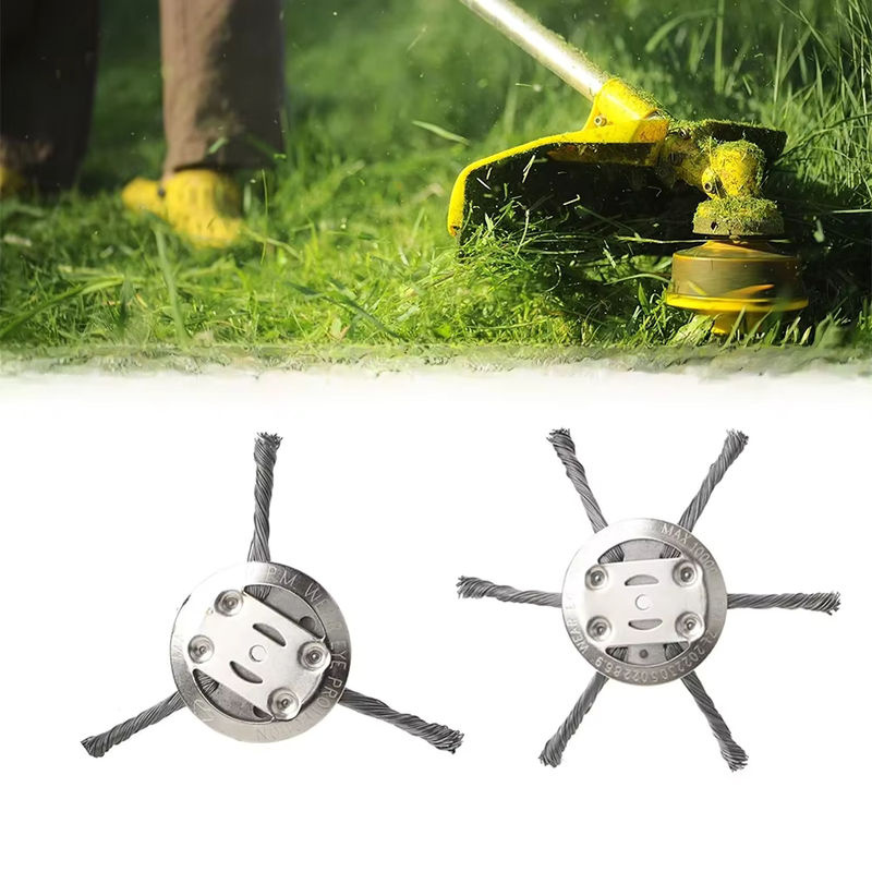 XMSJ Gras Trimmer Kopf mit Metallklingen aus Stahl für Rasenmäher und Freischneider in Silber - Bild 5