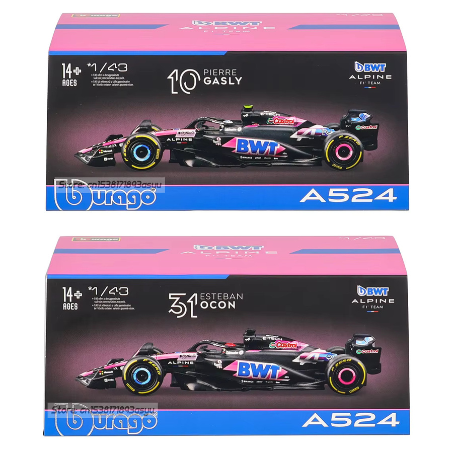 Bburago Alpine F1 Team Pierre Gasly A524, Druckgussautomodell, 1:43, ab 14 Jahren - Bild 3