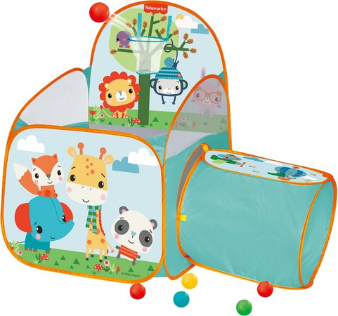 Fisher-Price Bällebad mit Tunnel und Haus, mehrfarbig, ab 2 Jahren