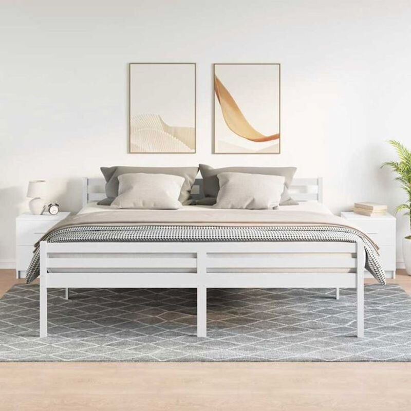 Set aus 2 Nachttischen von vidaxl mit 2 Schubladen in Weiß, B/T/H: 40 x 36 x 50 cm - Bild 1
