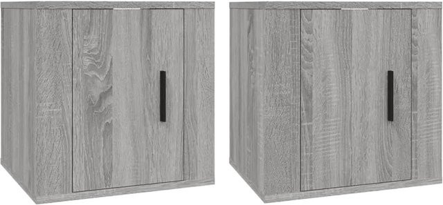 Set aus 2 vidaXL TV-Wandschränken in Grau Sonoma, klassisch Wandmontage, B: 40 cm, T: 34,5 cm, H: 40 cm - Bild 1