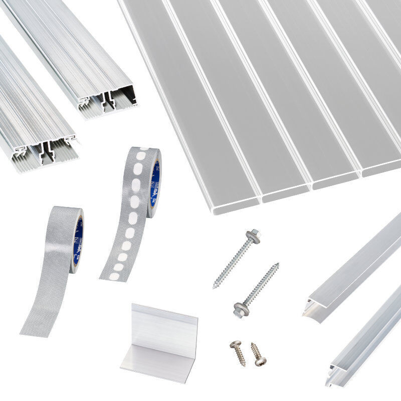 Scobalit Terrassendach-Set mit Acrylglas Doppelstegplatten in Transparent, 16 mm Stärke und 64 mm Kammerbreite inklusive Alu-Verlegeprofilen - Bild 1