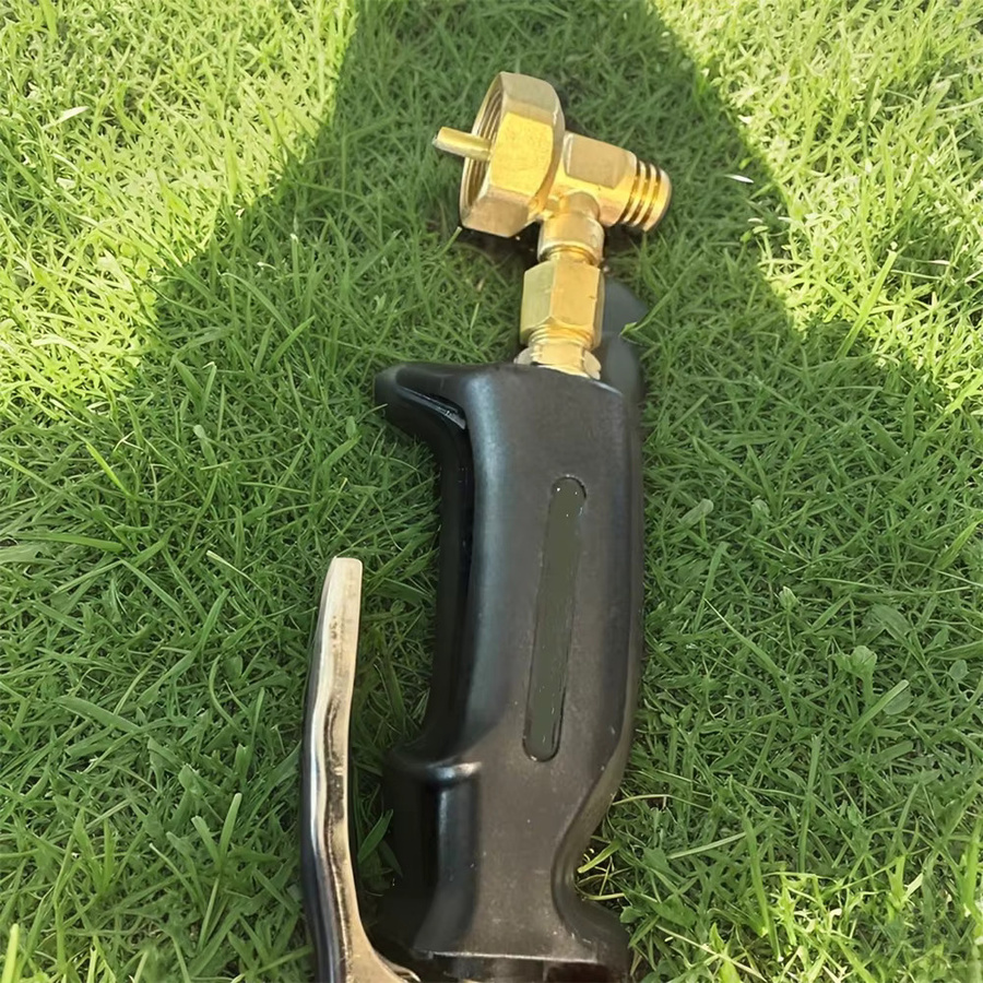 Propan Mapp Gas Brenner Adapter mit 90 Grad Ellenbogen Konverter in Gold - Bild 3