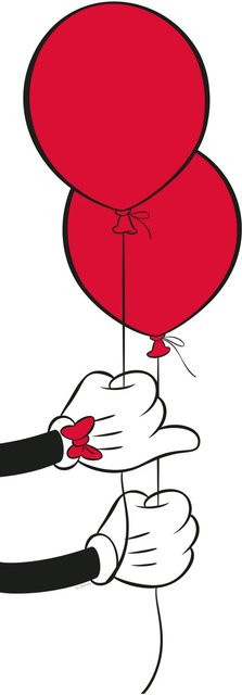 Komar Wandbild Mickey Mouse Balloon aus Qualitätsvlies, Breite: 30 cm, Höhe: 40 cm - Bild 1