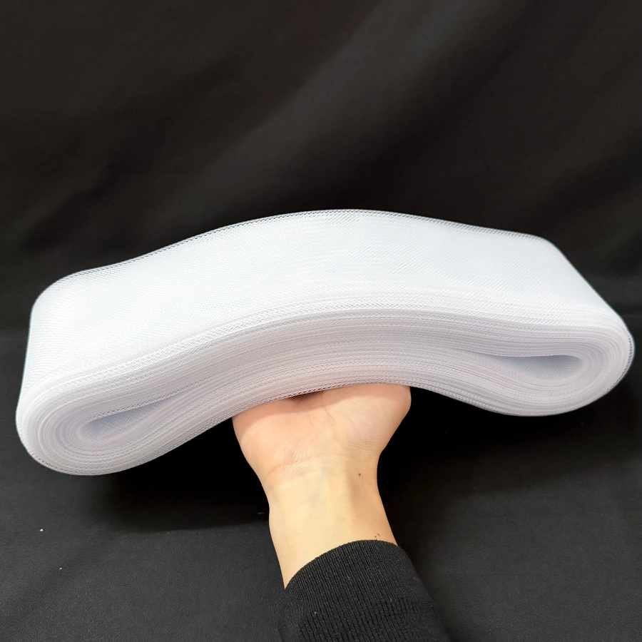 Weißes Rosshaargeflecht aus Polyester zum Nähen und Basteln für Hüte und Fascinator - Bild 5