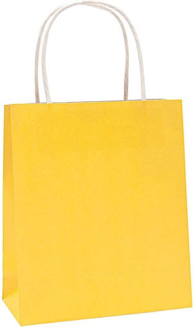 Rico Design Papiertüte aus Kraftpapier in Gelb, B/T/H: 18 x 8 x 21 cm - Bild 1