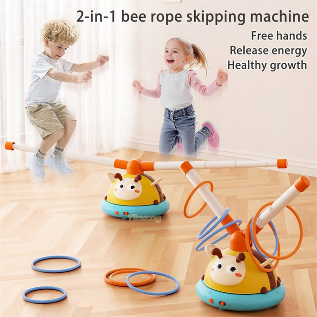 yikesong 2-in-1 Sprungseilmaschine, Bienen-Aktivitätsspielzeug, Bunt / Mehrfarbig - Bild 1