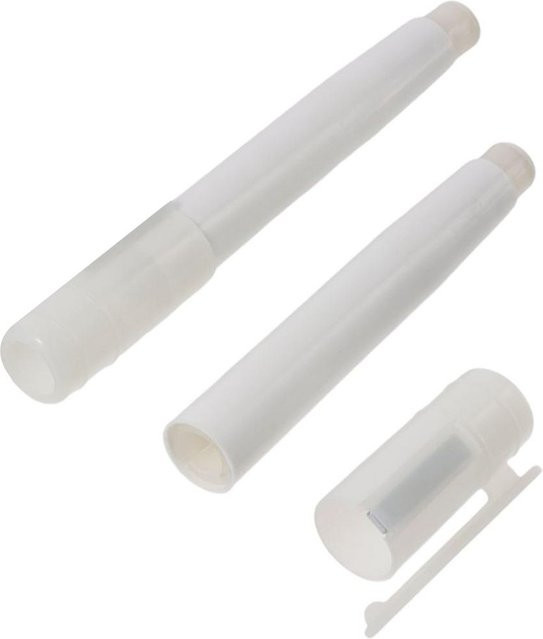 2-teiliger Kreidehalter aus Kunststoff mit verstellbaren Kreideclips in Weiß - Bild 1