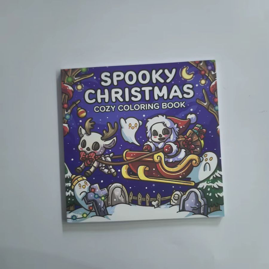 Weihnachts-Malbuch für Erwachsene in Multicolor mit süßen und gruseligen Motiven - Bild 2