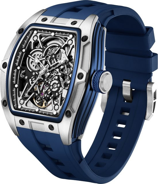 Daniel Gorman Armbanduhr, Automatik, Edelstahl, Silikon, Silber, Unisex - Bild 1