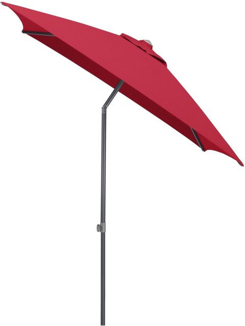 KETTLER Sonnenschirm EASY PUSH quadratisch, rot mit anthrazitfarbenem Gestell, UPF 50+ und PU-Beschichtung, B/T/H: 200 x 200 x 250 cm - Bild 1