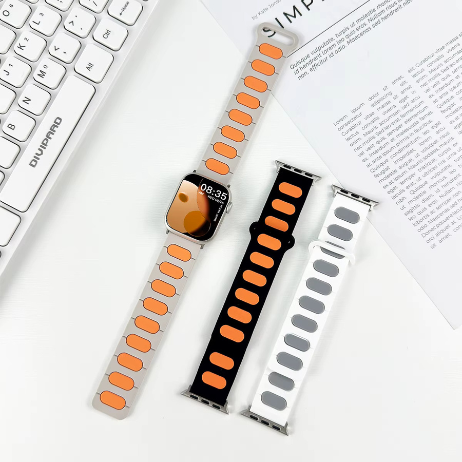CAOWTAN Uhrenarmband Silikon, Magnetisch, Unisex, Multicolour - Bild 4