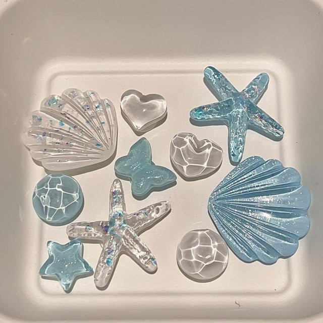 Binchi Outdoor Product Dekorationsset mit Seestern und Muschel Harz Charms, Kinder - Bild 1