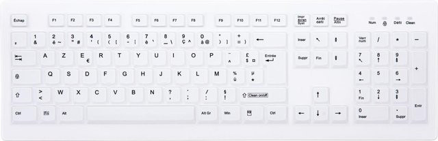 Cherry AK-C8100F-FU1-W/FR Wireless Tastatur AZERTY Französisch Membrane Weiß - Bild 1