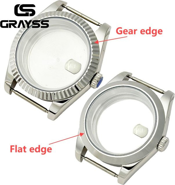 GRAYSS Uhrengehäuse Edelstahl, Silber, Saphirglas, Unisex - Bild 1