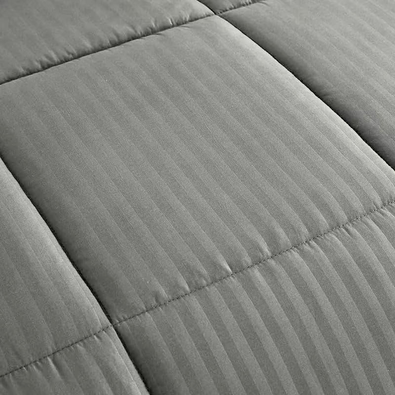 Gld grand Kissenbezug-Set mit grauen Flecken und Streifen, gesteppt, für alle Jahreszeiten, B: 150 cm, L: 200 cm - Bild 5