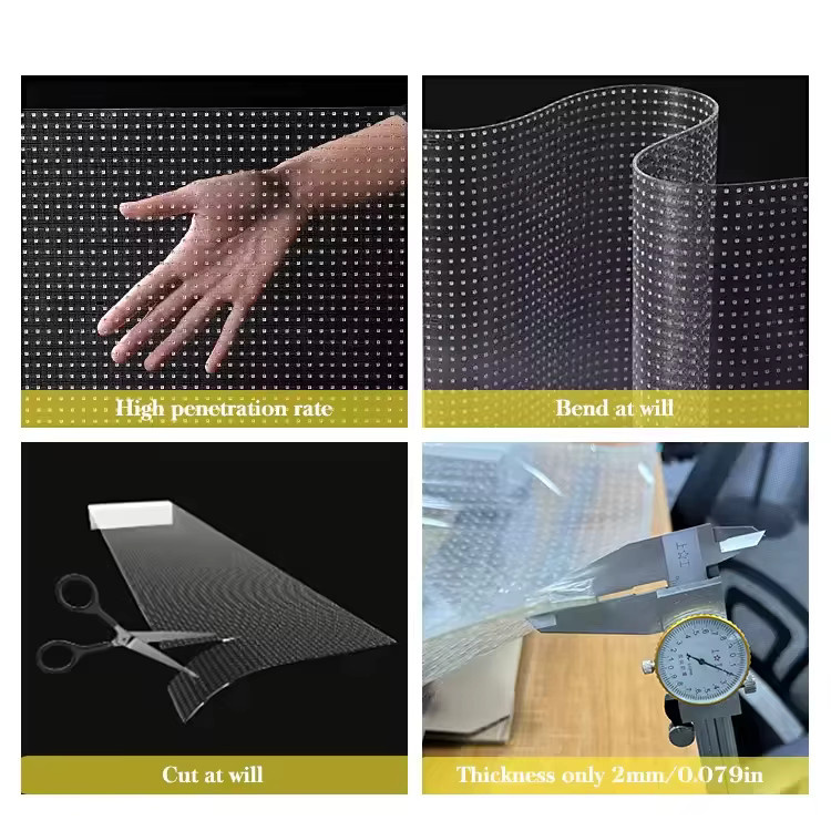 Transparente LED-Folienanzeige für Innenräume zur kommerziellen Werbung - Bild 4