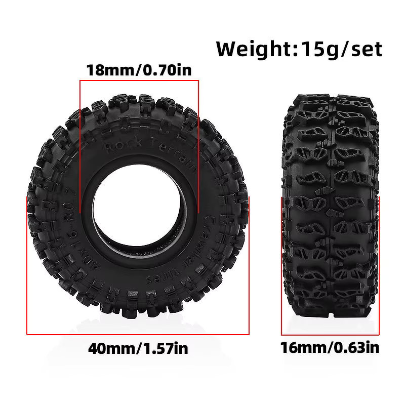 AXIAL SCX30 0,7-Zoll-Reifen, 1:30, Zubehör - Bild 3