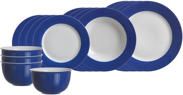 Ritzenhoff & Breker Doppio Einsteiger-Set aus Keramik in Blau, 16er Set - Bild 1